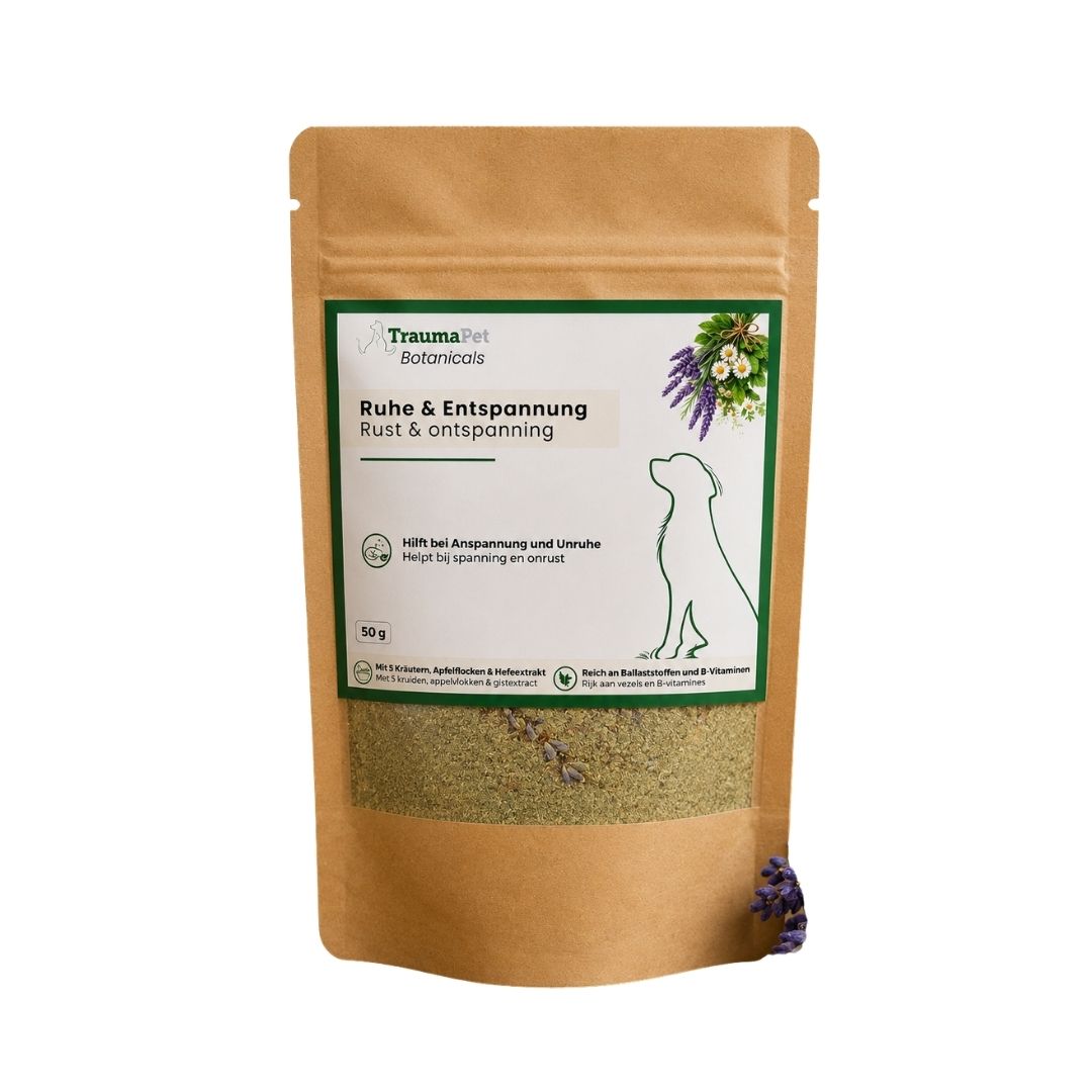 Hund und Katze entspannt und ruhig dank TraumaPet Botanicals Ruhe & Entspannung